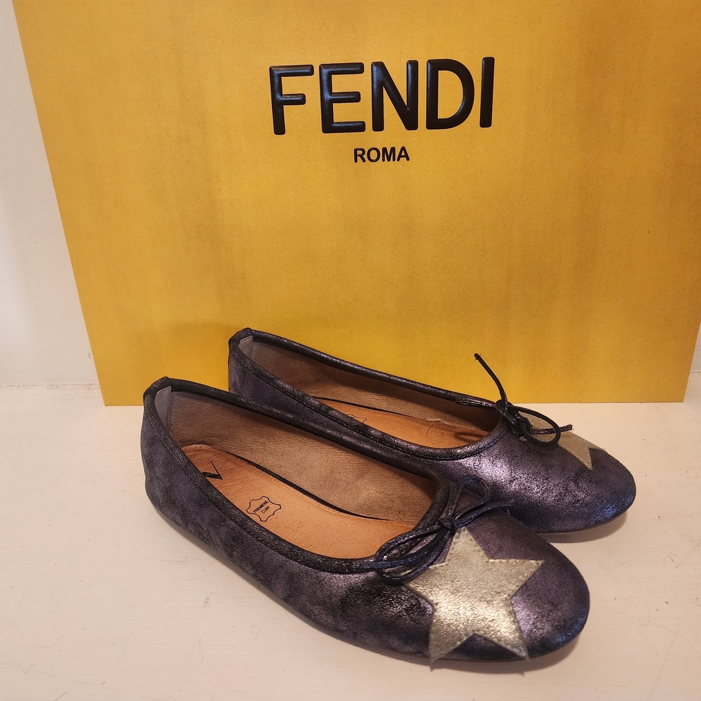 Women's Metallic Purple Flats